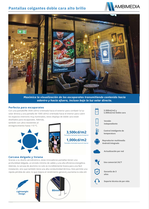 Pantalla colgante